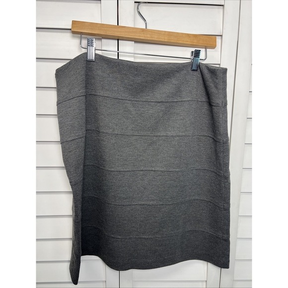 Sandro Sportswear Stretch Pencil Skirt Size 14 Gray - Picture 5 of 6